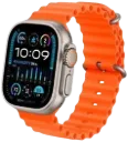 T2000 ultra 2 Smart Watch Compatible with Apple Watch, Orange Silicone Band, Digital Display, Waterproof, Wireless Charging, with Charging Cable