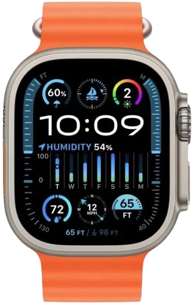 T1000 Ultra 2 Smart Watch with 2.08 Inch Screen, Wireless Charging, Support Calls and Fitness, Stylish Design, Titanium Watch Color and Multi Color Band