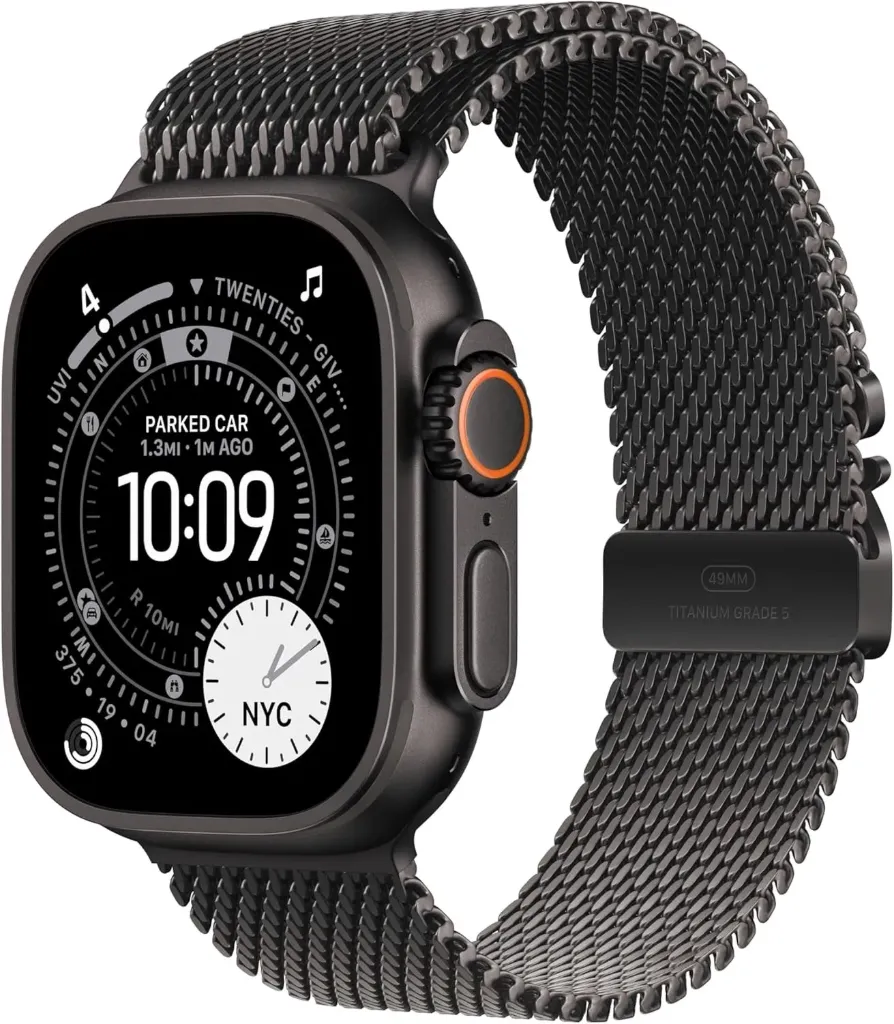 Apple Watch Band - Milanese Loop - 49mm - Black - Small