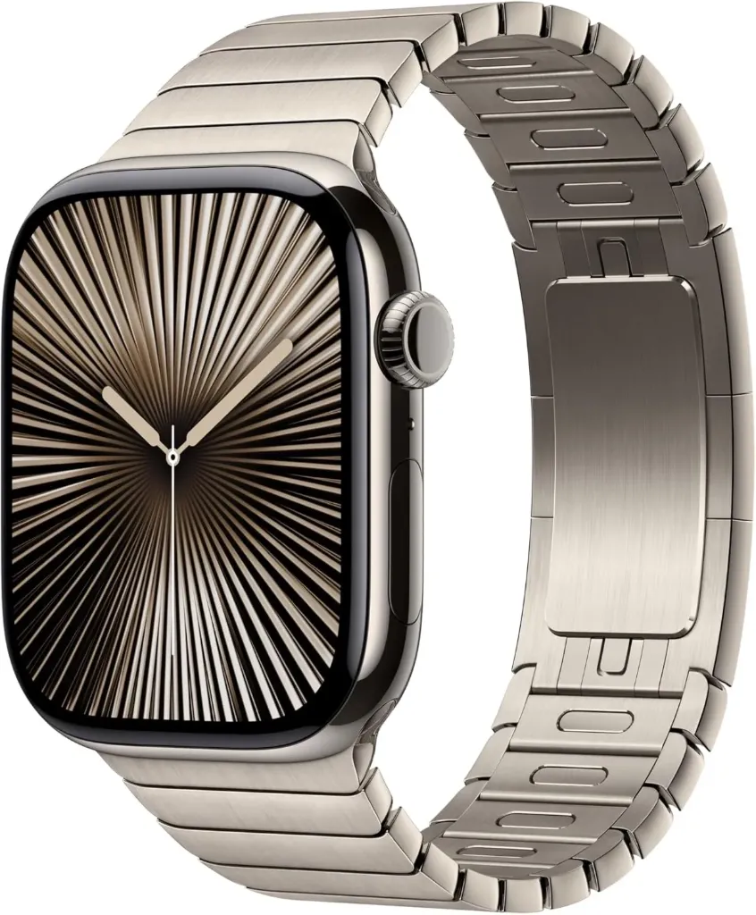 Apple Watch Band - Link Bracelet - 46mm - Natural Titanium- One Size (Fits Most)